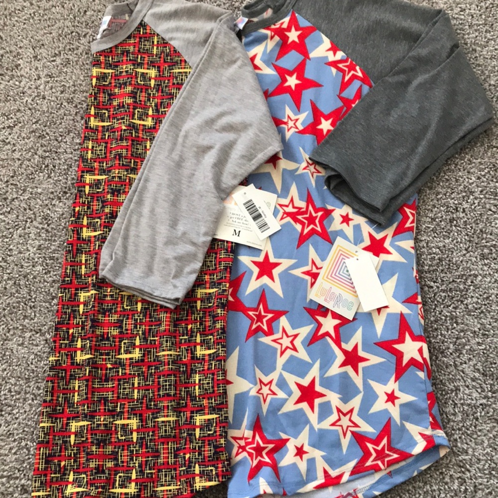 Lot of 2 LuLaRoe Randy Tee size Medium NWT